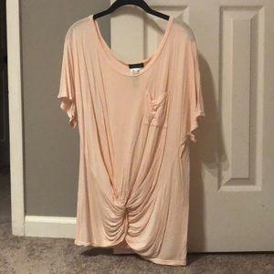Blush knotted t shirt